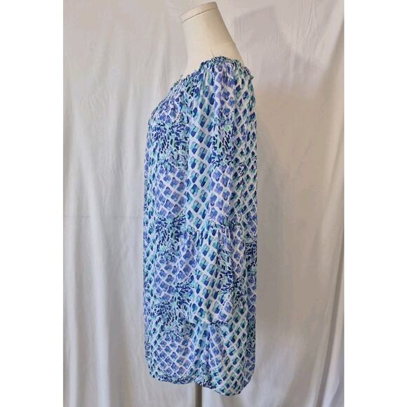 Lilly Pulitzer Pineapple Joy Nevie Off The Shoulder Shift Dress Small - Picture 6 of 10